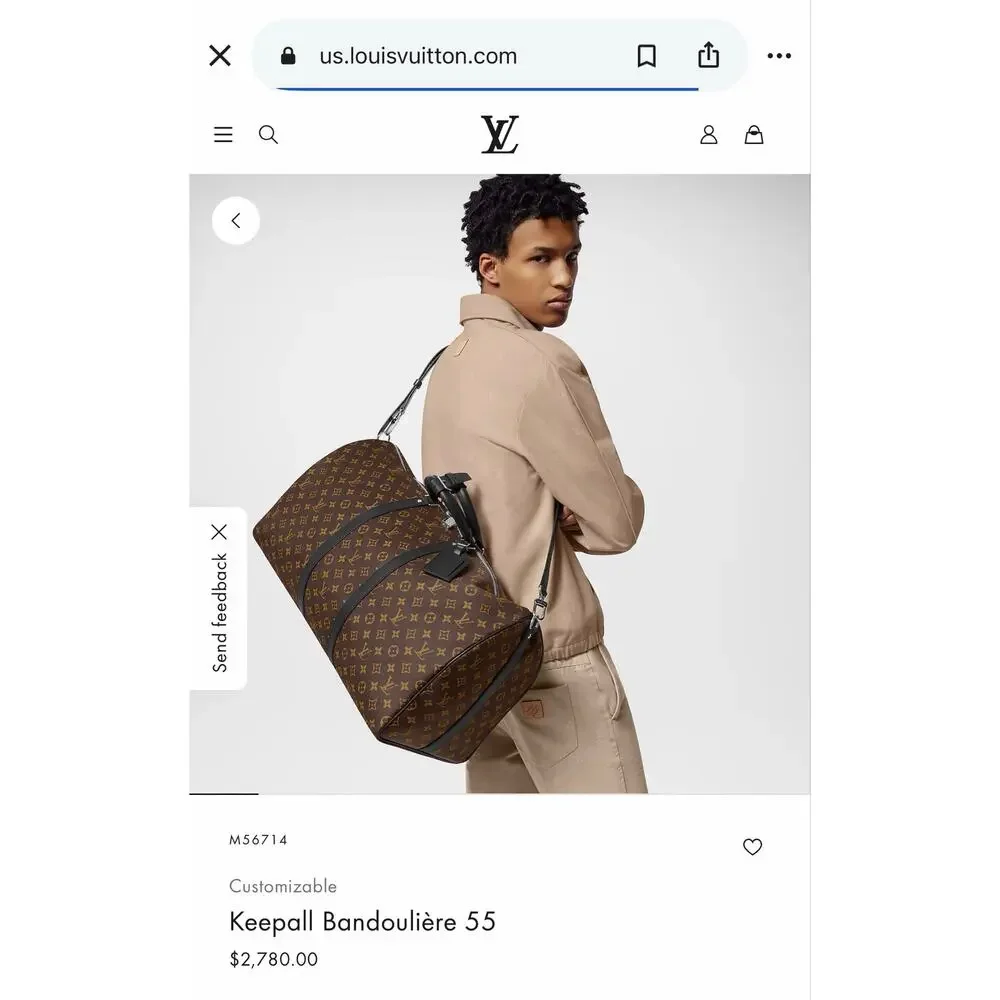 Louis Vuitton Duffle Bag Keepall Bandoulière 55
